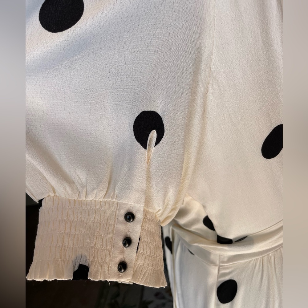 Maeve by Anthropologie White Midi Sundress with Puff Sleeves and V-Neck - Picture 5 of 16